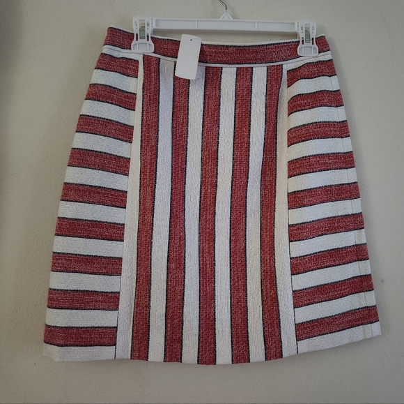 Brooks Brother Set Red Fleece Collection Striped jacket 2 + Skirt 4 White/red - Picture 7 of 7